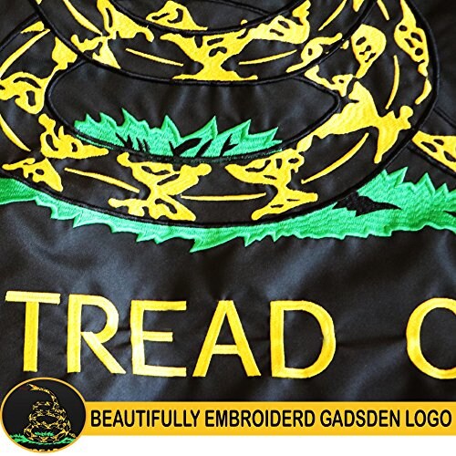 G128 Don't Tread On Me Gadsden Grill Cover | 60 inch | Gas Grill Cover Waterproof, UV Resistant BBQ Grill Cover, Fits Most Brands of Grills