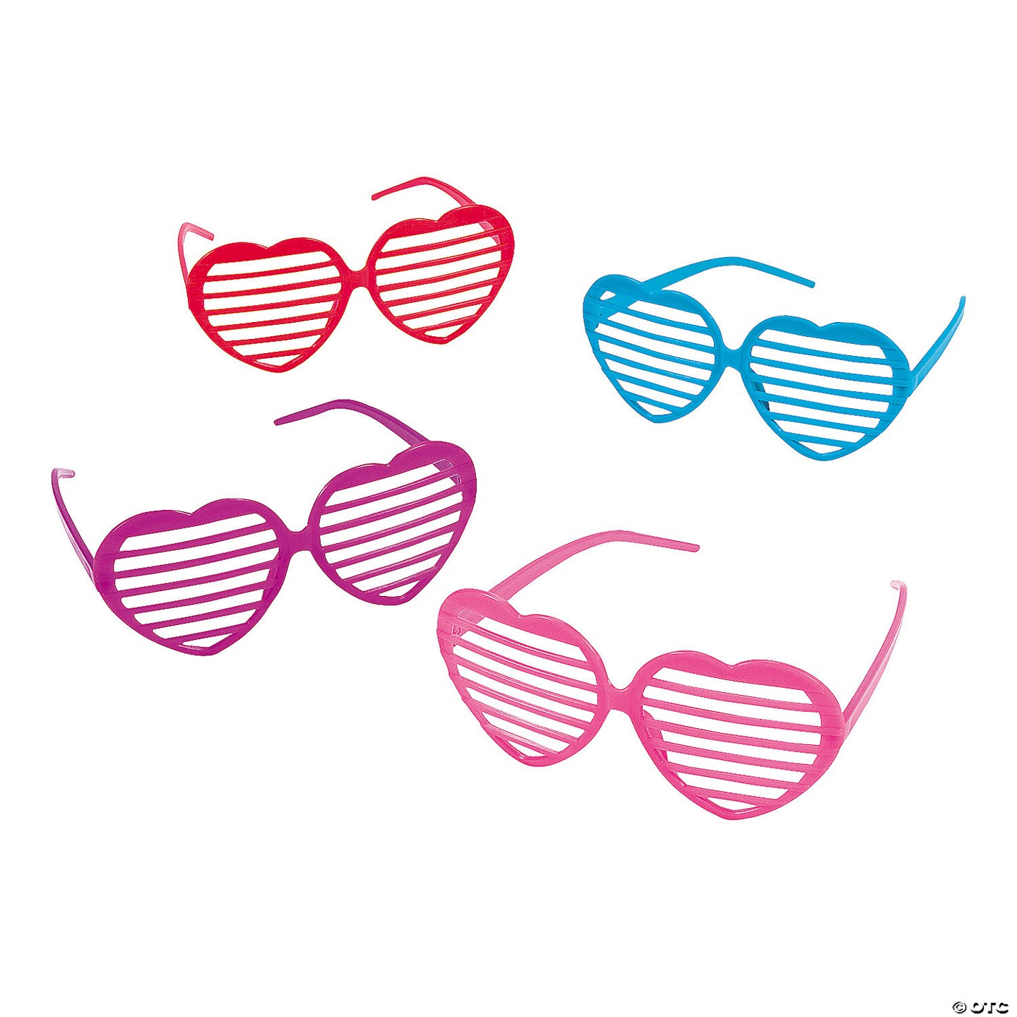 Heart-Shaped Shutter Sunglasses- 12 Pc.