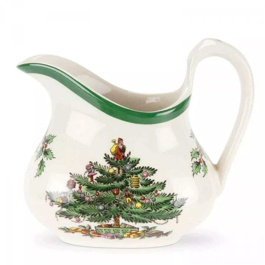 Spode Christmas Tree Sugar &#x26; Creamer Set, 16 oz. Sugar &#x26; 8 oz. Creamer