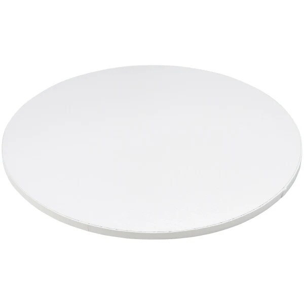 16&#x22; Round White Foil Cake Board Drum