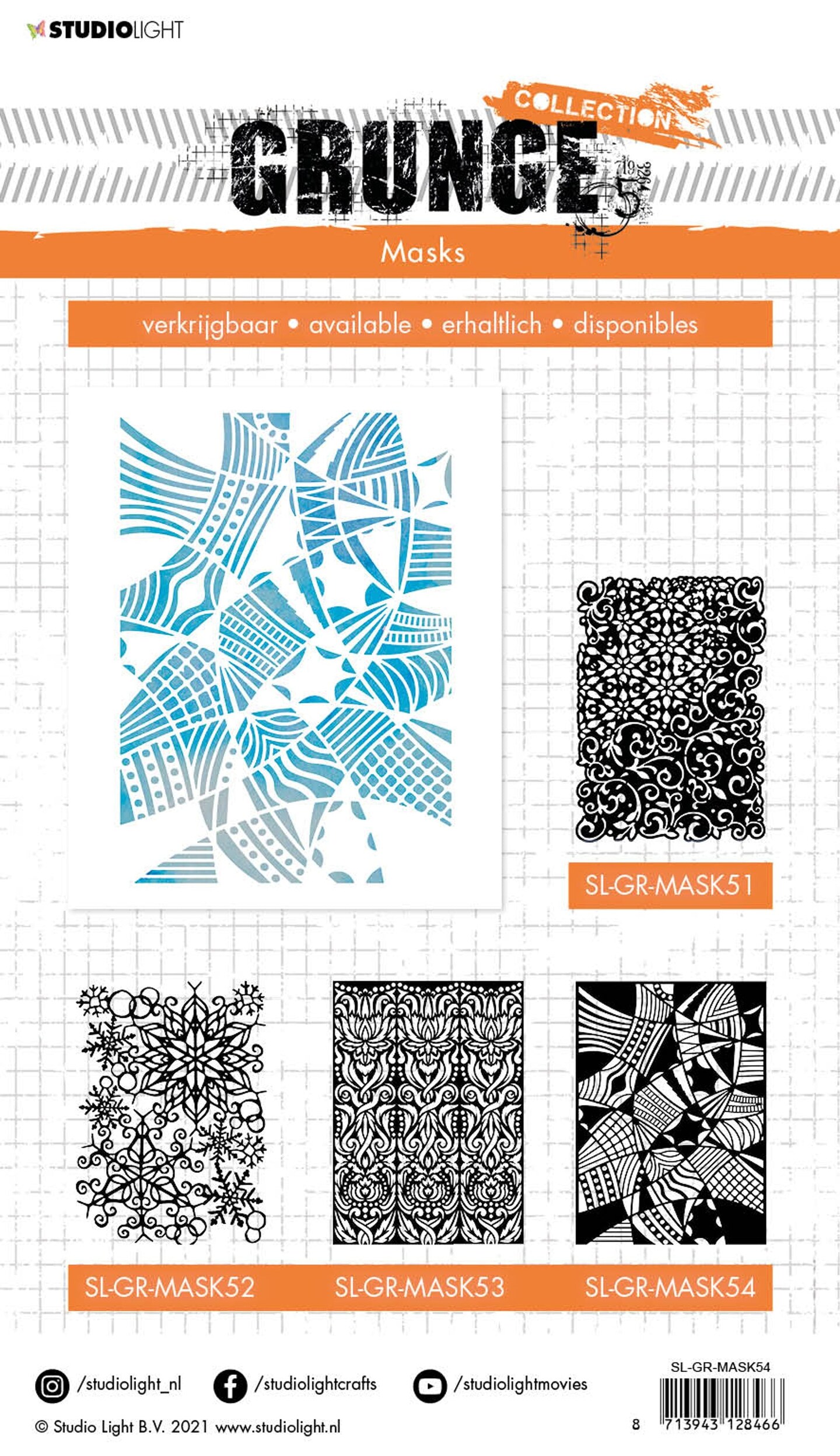 Studio Light SL Mask Doodles Shapes Grunge 150x210x1mm 1 pc nr.54