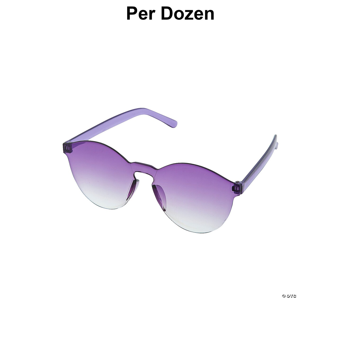Rimless Red Glasses - 12 Pc.