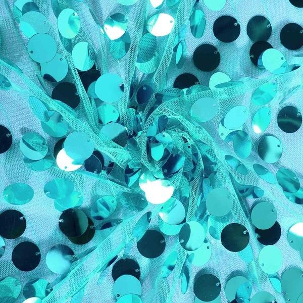 120&#x22; Large Payette Sequin Round Tablecloth
