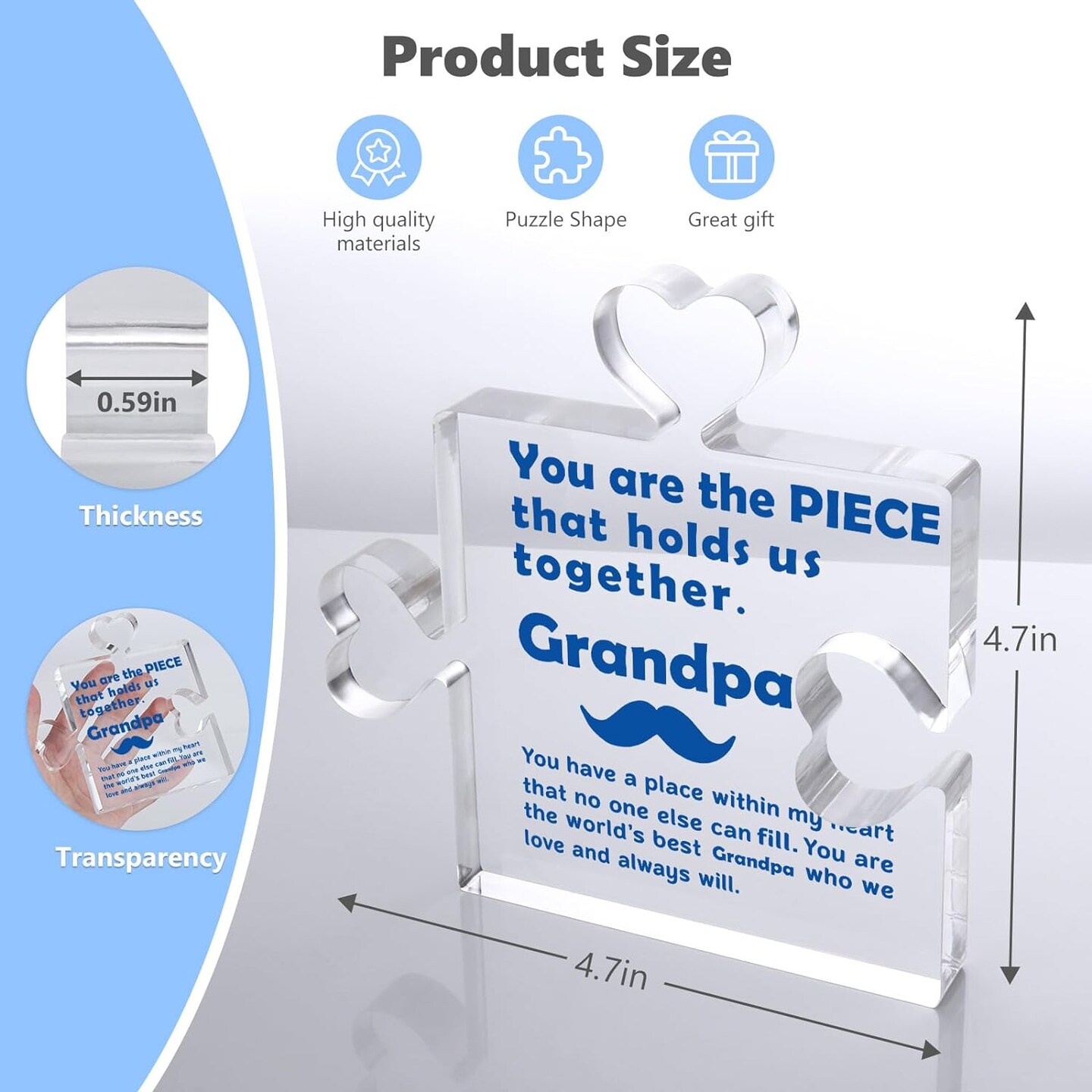 Long-lasting Puzzle Piece for Father&#x27;s Day Table Decoration