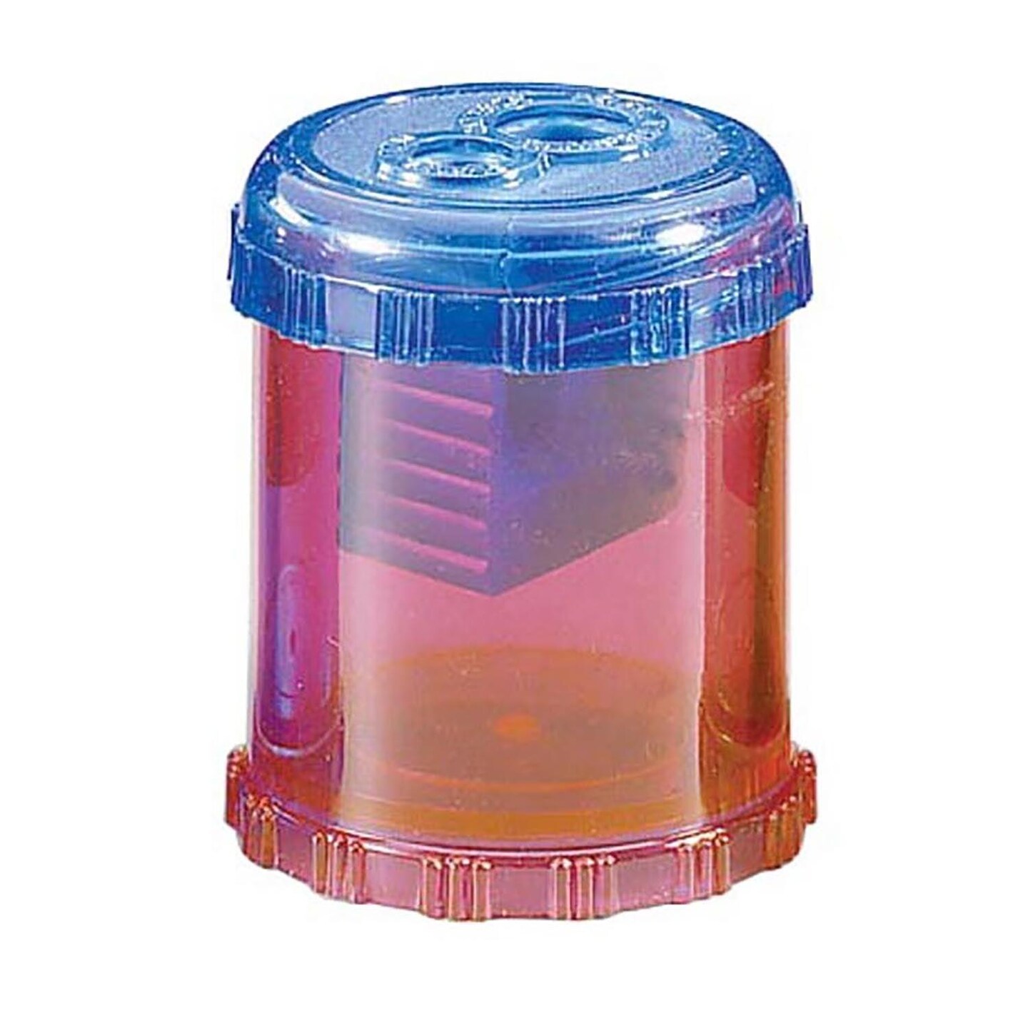 Manual 2-Hole Pencil and Crayon Sharpener, Assorted Colors, 12 Per Pack