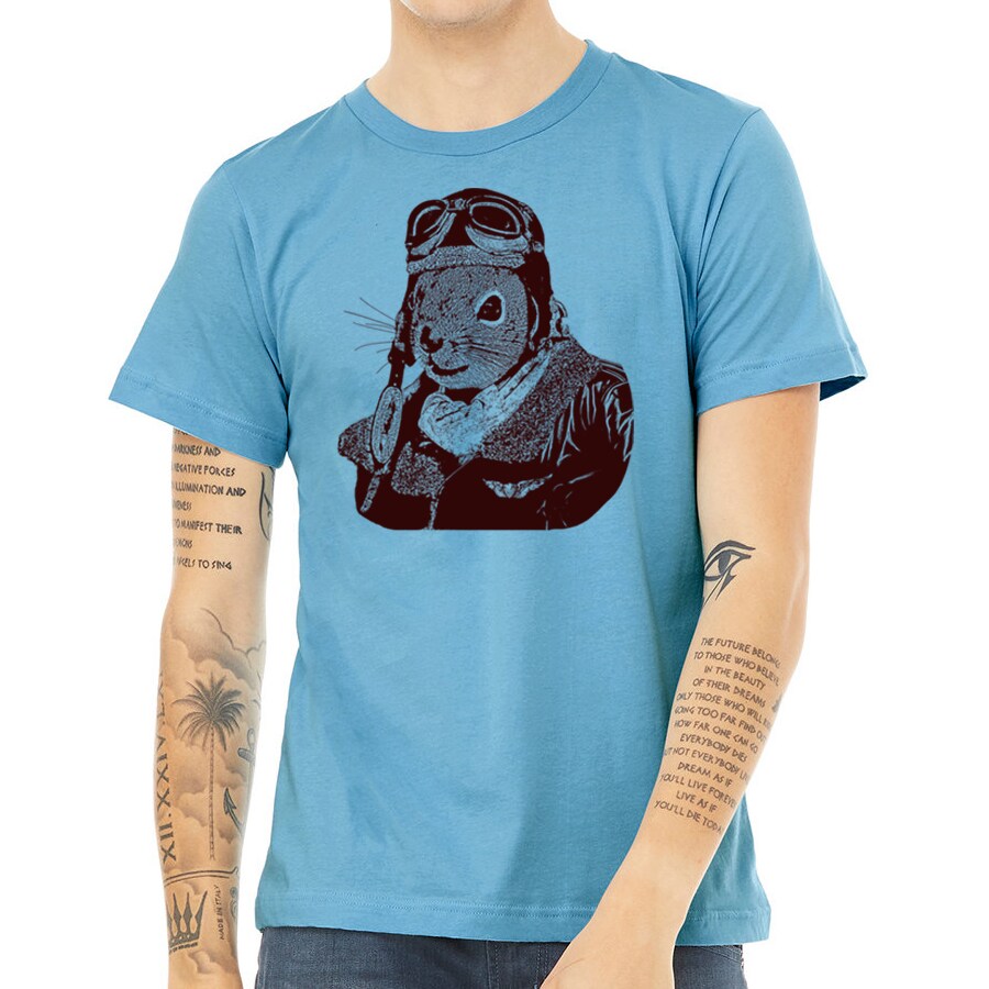 T-shirt Uomo Kiwistar "Trust Me, I'm A Pilot": Design Con Aereo, Blu Navy, Cotone, Taglia XL