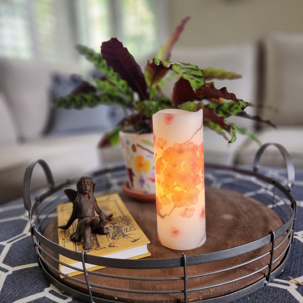 Cherry Blossom LED Flameless Candle | MakerPlace by Michaels