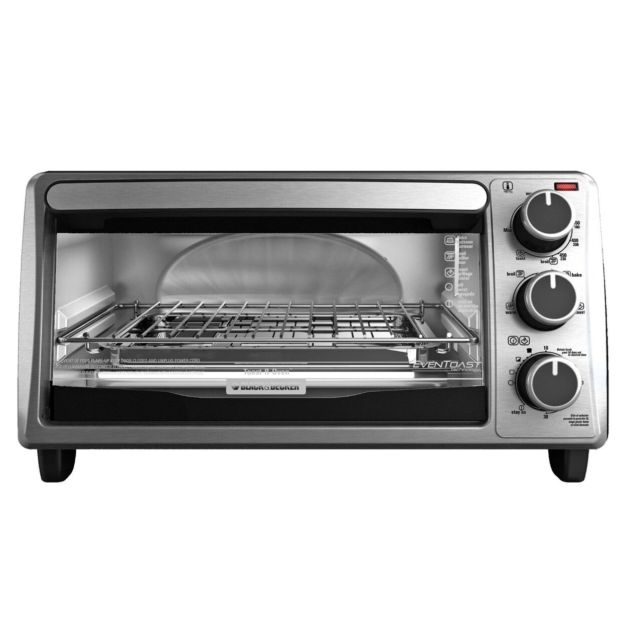 BLACK+DECKER  (R) 4-Slice Toaster Oven Silver No Size-