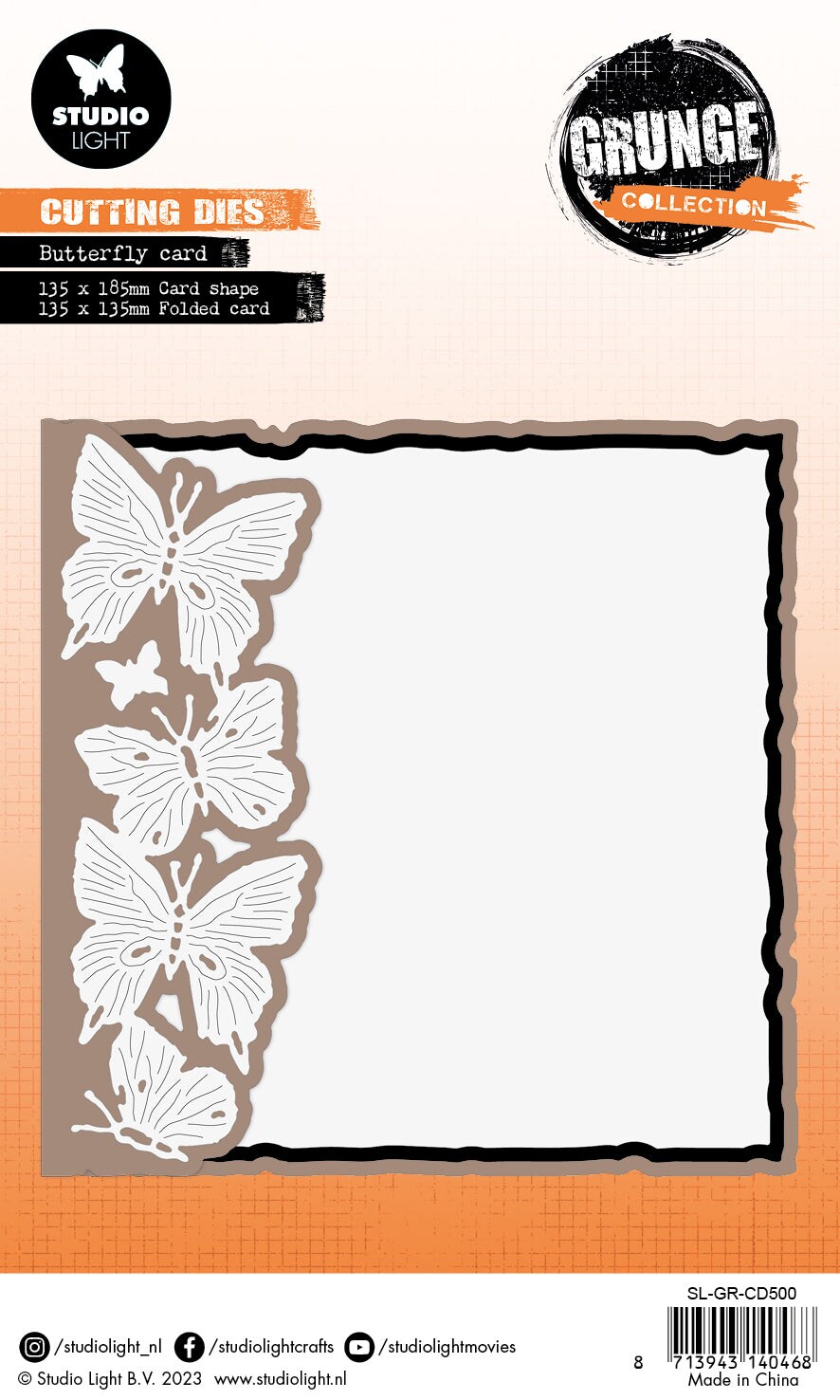 Studio Light SL Cutting Die Butterfly Card Grunge Collection ...