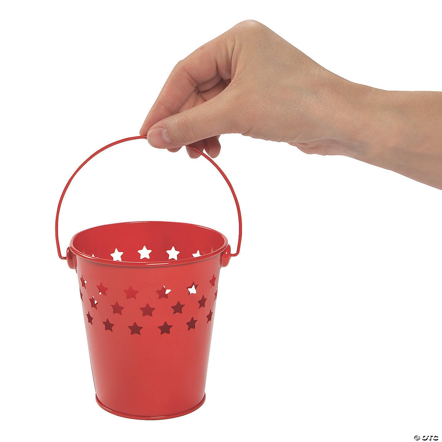 Small Red Patriotic Die-Cut Star Pails - 6 Pc.