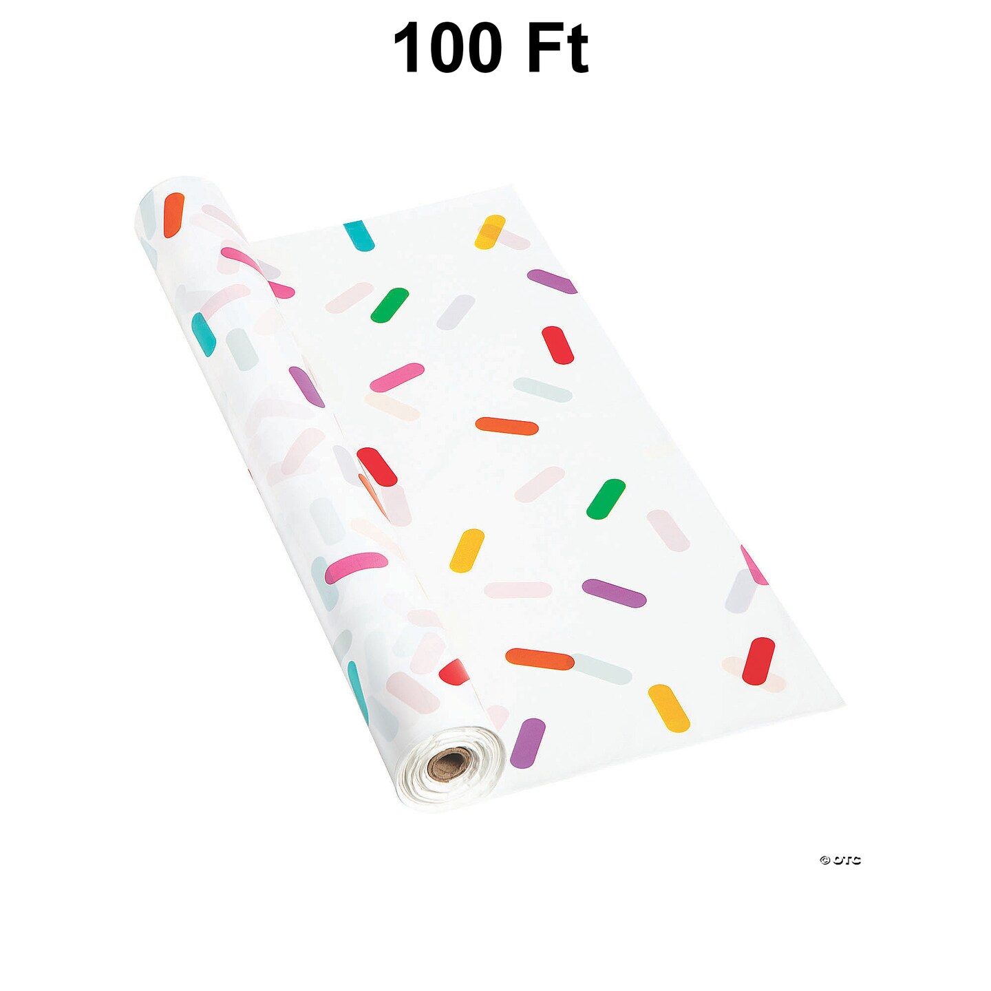 40" x 100 ft. Birthday Sprinkles Disposable Plastic Tablecloth Roll