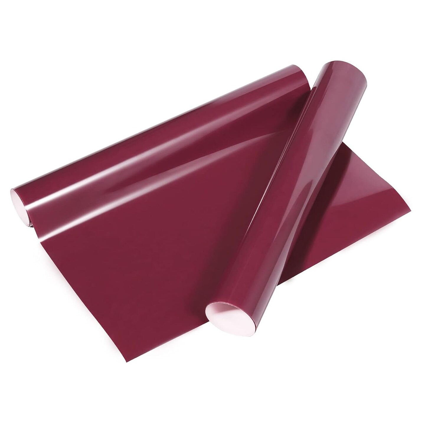 Heat Transfer Vinyl Roll HTV Vinyl - 12"x5ft Maroon Iron on Vinyl for T-Shirts, Heat Press Vinyl for DIY Craft Designs (Maroon)