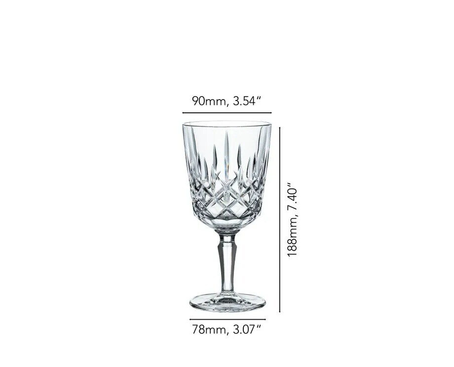 Nachtmann Noblesse Wine Glass Set of 4, Made of Fine Crystal Glass, 12.5 Ounces