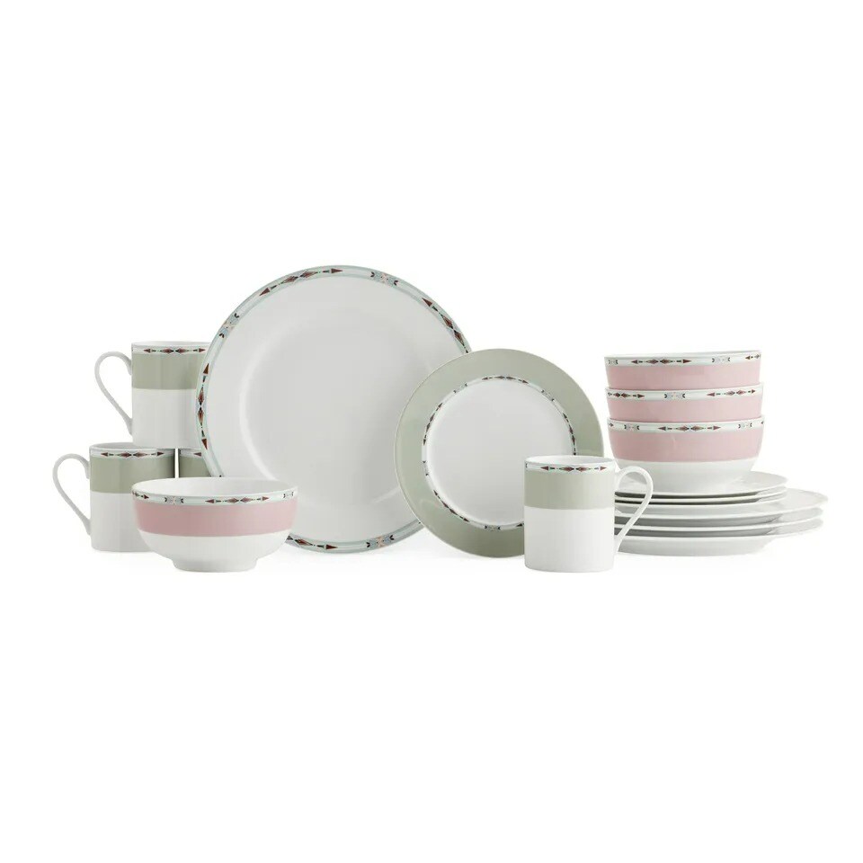 Spode Home Formal Deco 16 Piece Dinnerware Set, Service for 4