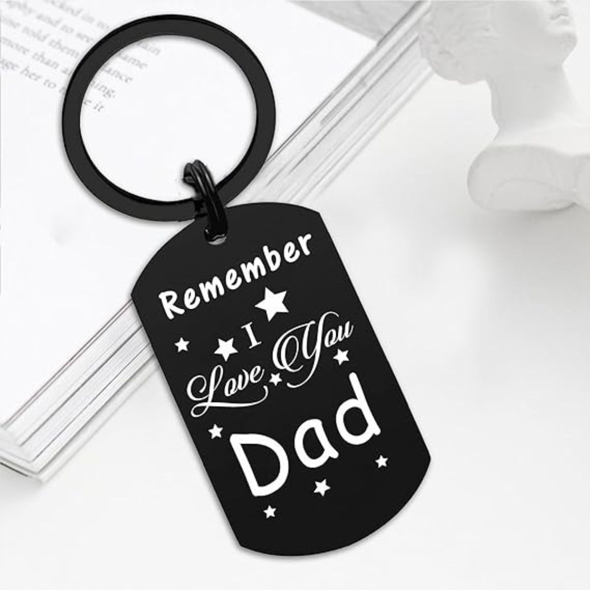 Metal Keychain with Meaningful Message for Father&#x27;s Day Gift