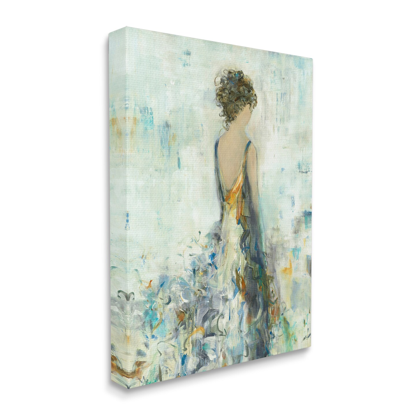 Stupell Industries Abstract Woman Floral Dress Canvas Wall Art