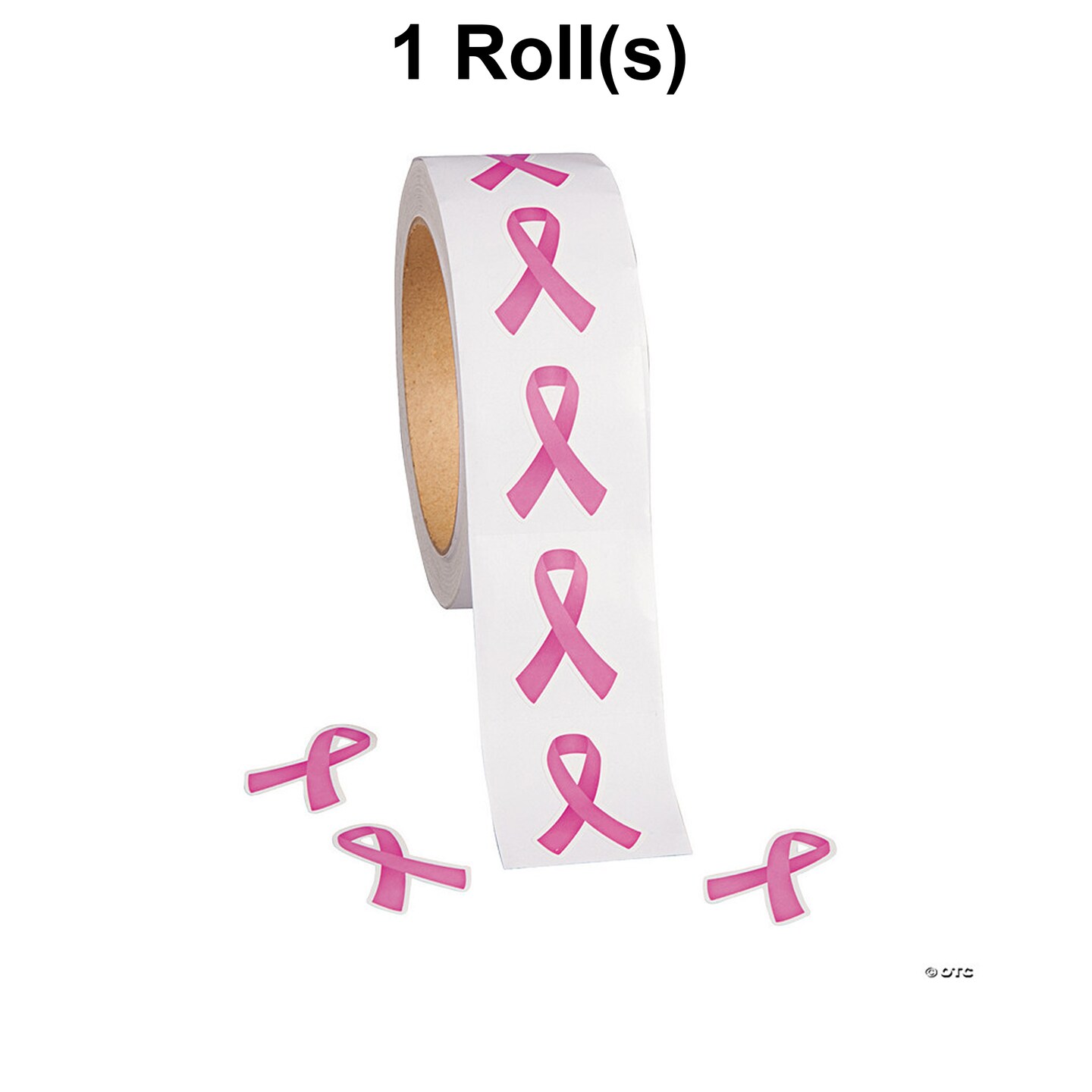 Bulk Teal Ribbon Awareness Sticker Roll 500 Pc.