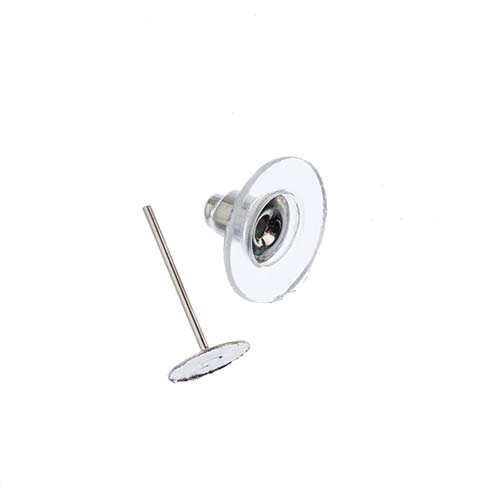 John Bead Must Have Findings 12mm Earring Studs Flat with Barrel Clutch, 2pcs