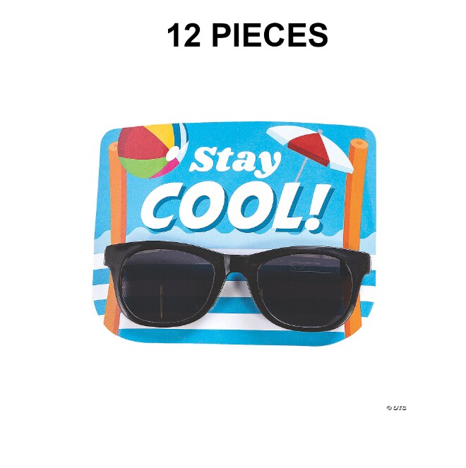 Pool Party Sunglasses with Card - 12 Pc.