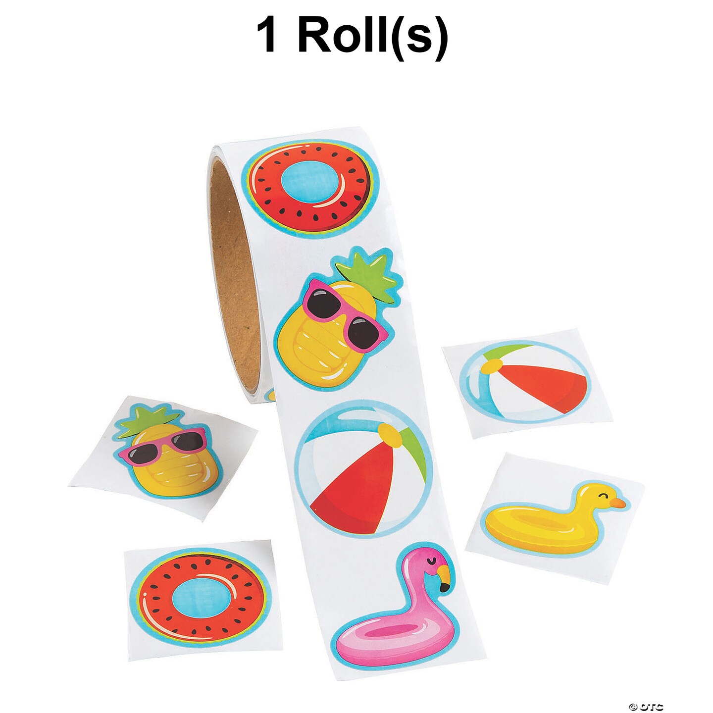 Pool Party Sticker Roll - 100 Pc.