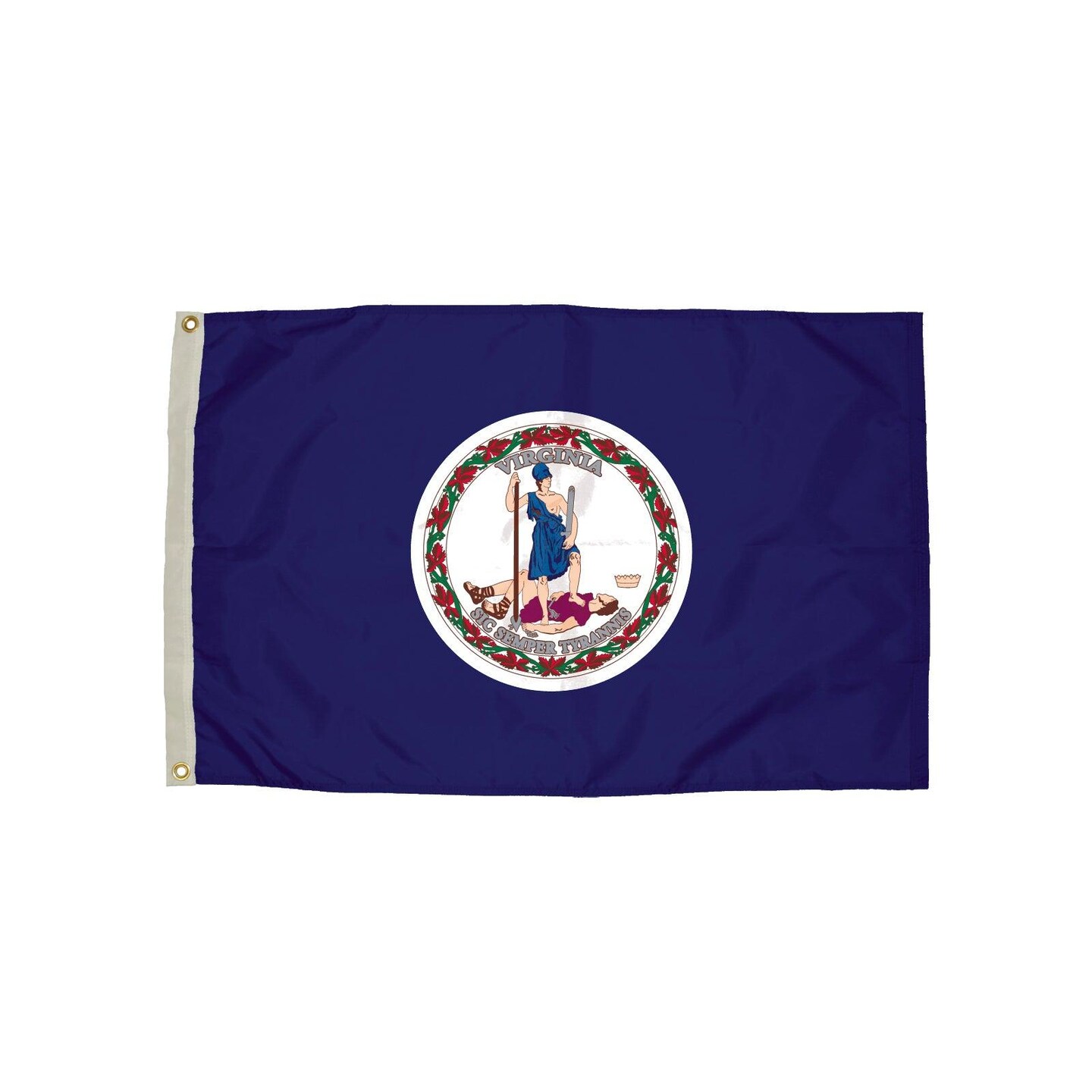 Durawavez Nylon Outdoor Flag with Heading &#x26; Grommets, Virginia, 3ft x 5ft