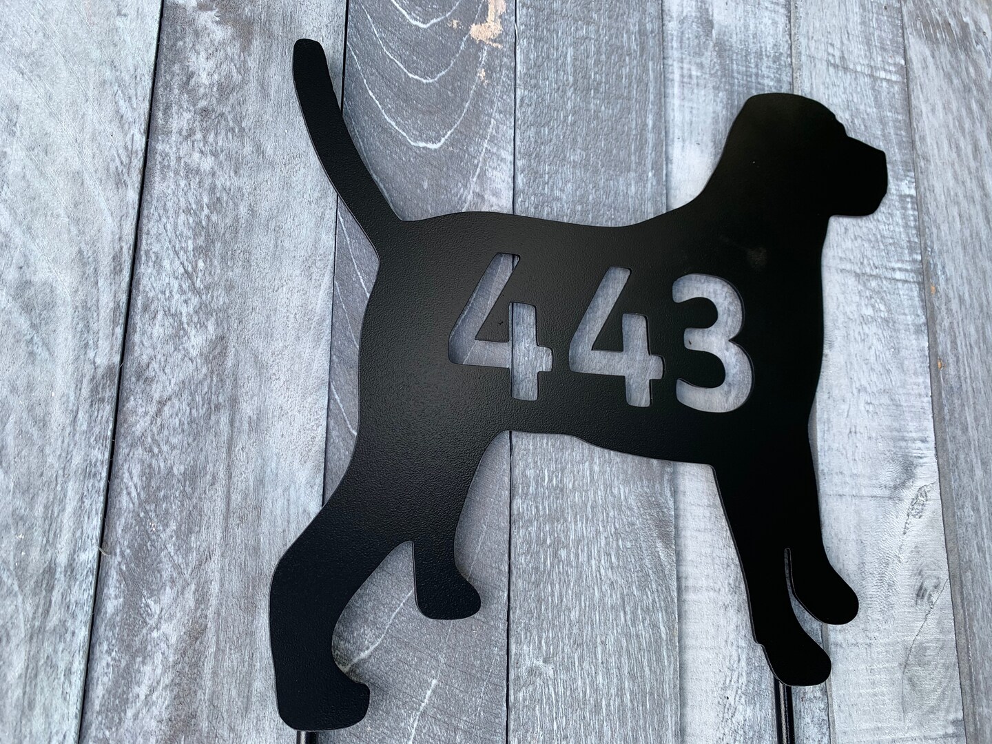 Black Yellow Chocolate Lab Labrador Custom Address Steel factory House Sign