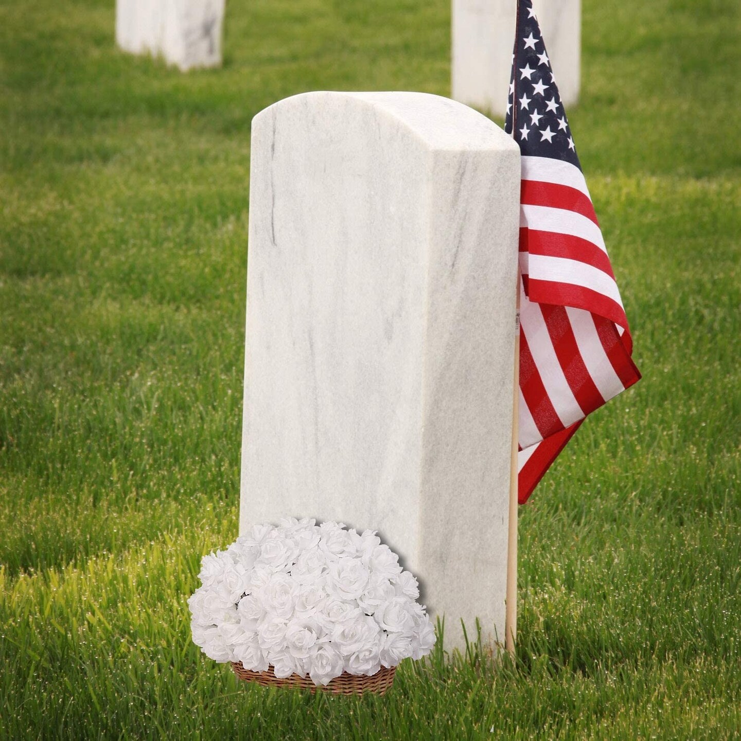 Box of 50: White Rose Picks, Silk Blooms, Floral Picks (8&#x22;L X 3&#x22;W), Floral Home by Artificial Flowers