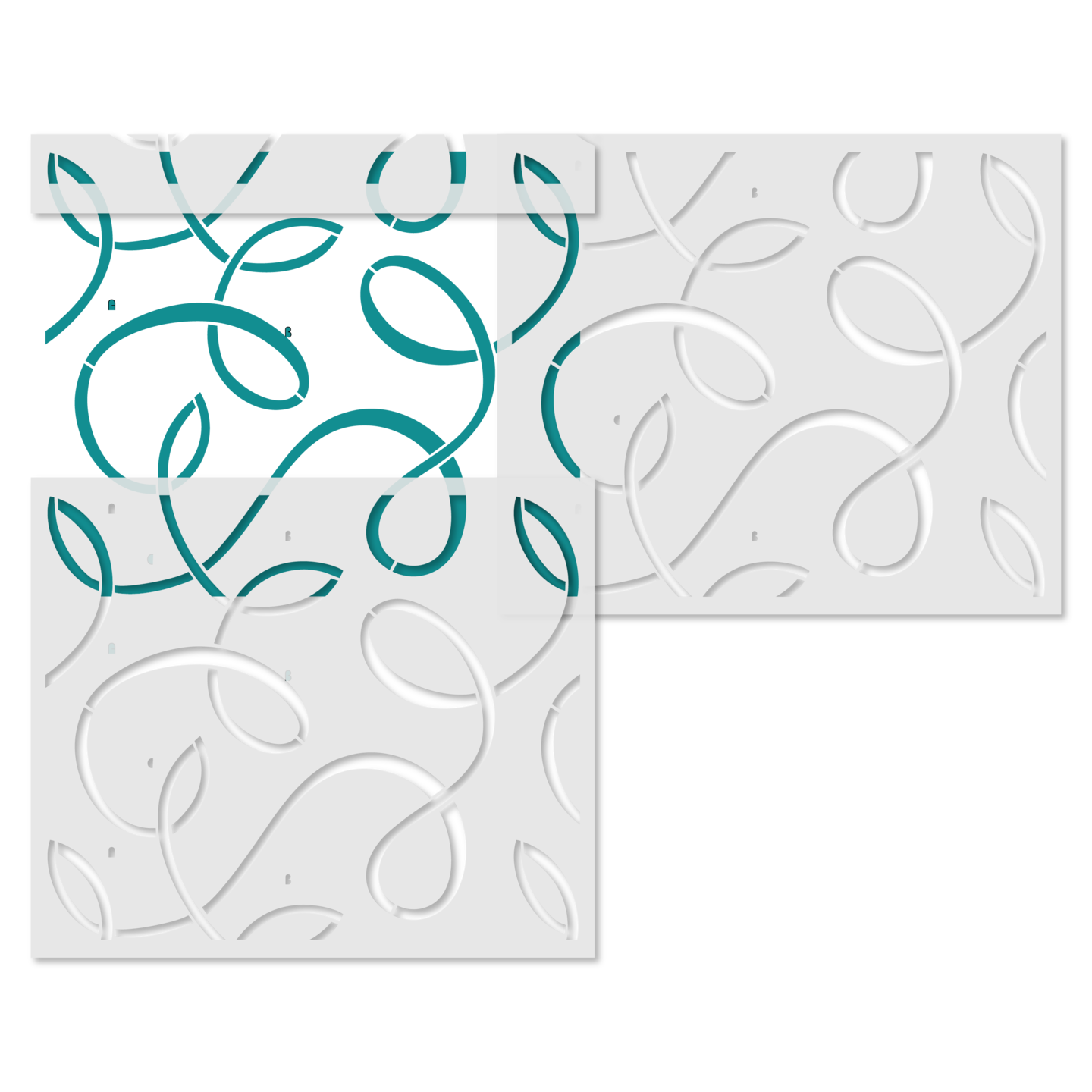 Leafy Swirls All Over Wall Stencil | 3720 by Designer Stencils | Pattern Stencils | Reusable Stencils for Painting | Safe &#x26; Reusable Template for Wall Decor | Try This Stencil Instead of a Wallpaper | Easy to Use &#x26; Clean Art Stencil Pattern