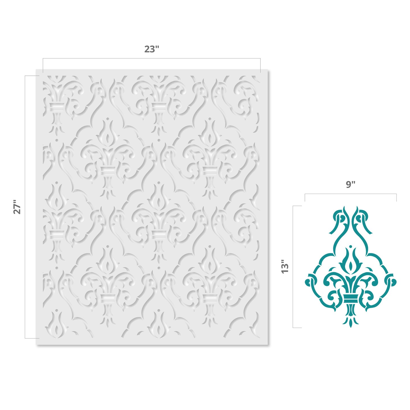 Diamond Wallpaper Wall Stencil | 3424 by Designer Stencils | Pattern Stencils | Reusable Stencils for Painting | Safe &#x26; Reusable Template for Wall Decor | Try This Stencil Instead of a Wallpaper | Easy to Use &#x26; Clean Art Stencil Pattern