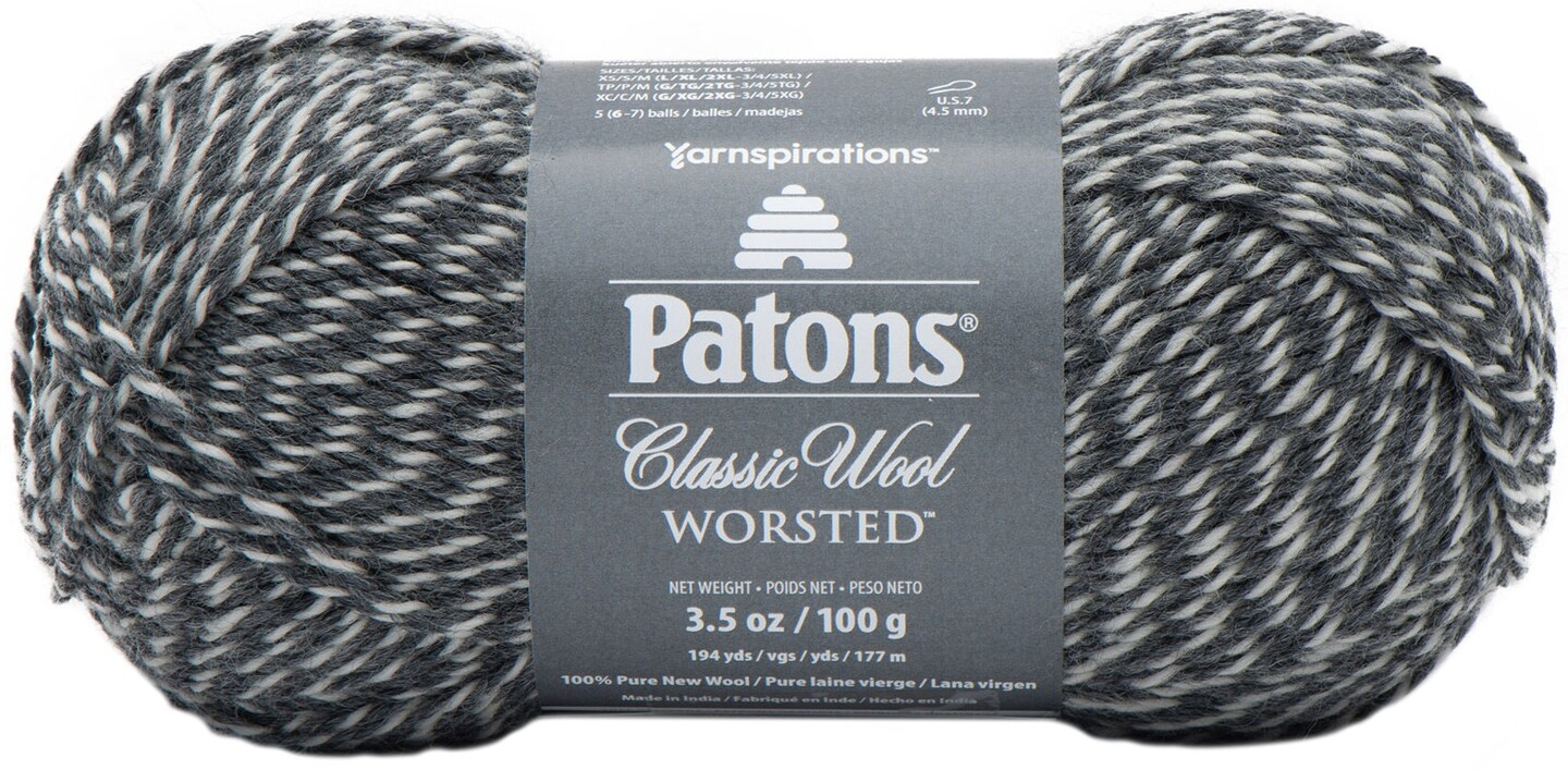 Patons Classic Wool YarnDark Grey Marl Michaels
