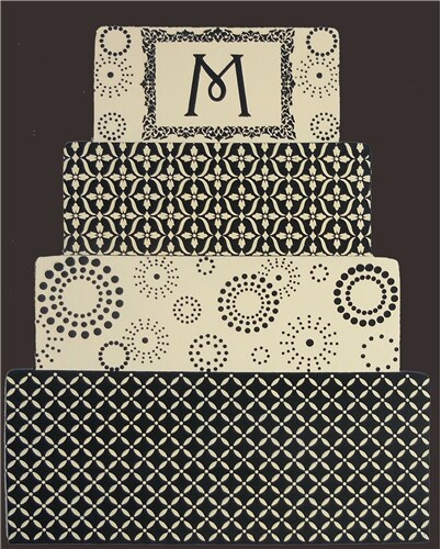 Eyelet Lattice Cake Stencil | C776 by Designer Stencils | Cake Decorating Tools | Baking Stencils for Royal Icing, Airbrush, Dusting Powder | Reusable Plastic Food Grade Stencil for Cakes | Easy to Use & Clean Cake Stencil