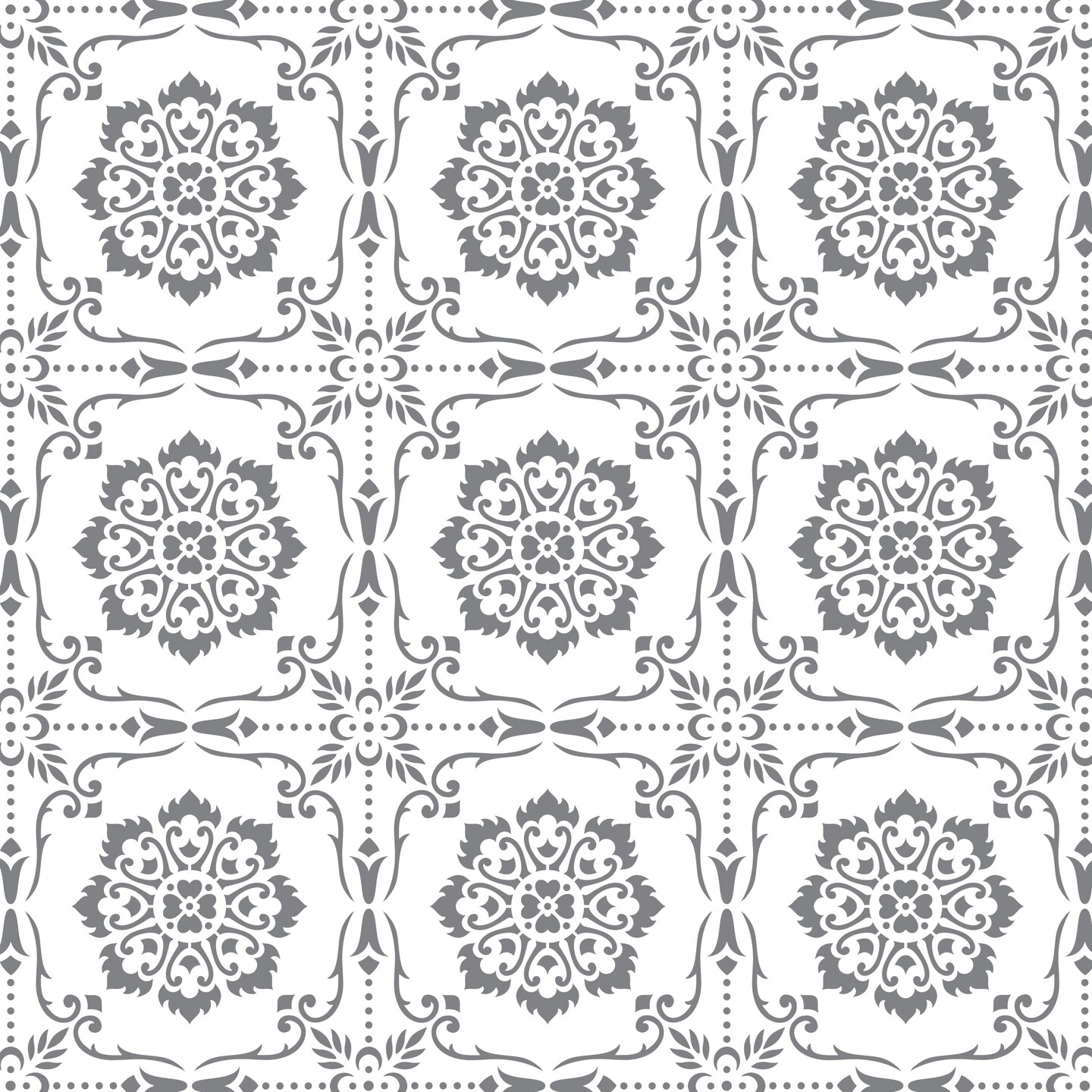 Parisian Tiles All Over Wall Stencil | 3715 by Designer Stencils | Pattern Stencils | Reusable Stencils for Painting | Safe &#x26; Reusable Template for Wall Decor | Try This Stencil Instead of a Wallpaper | Easy to Use &#x26; Clean Art Stencil Pattern