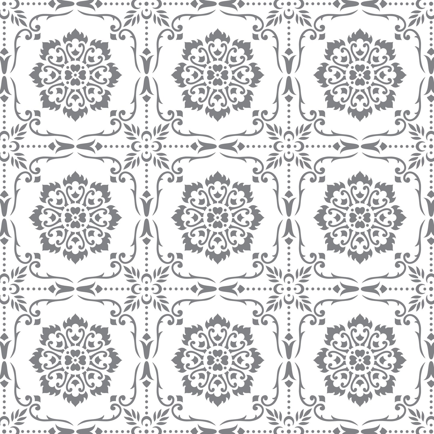 Parisian Tiles All Over Wall Stencil 3715 By Designer Stencils 