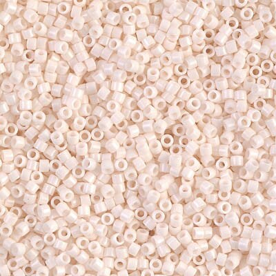 Miyuki Delica Bead 11/0, DB1490-1, Opaque Bisque White. 5 grams
