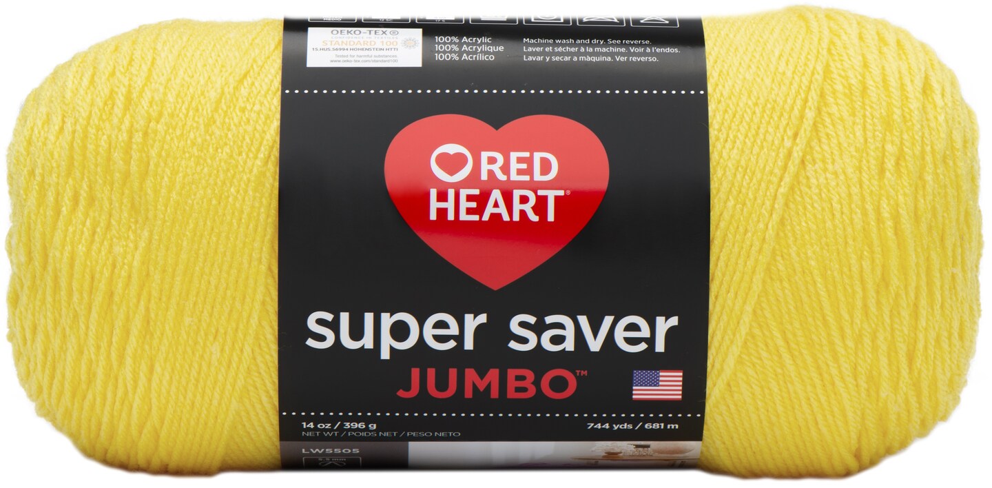 Red Heart Super Saver Jumbo Yarn Bright Yellow Michaels Red heart super saver jumbo yarn bright yellow michaels