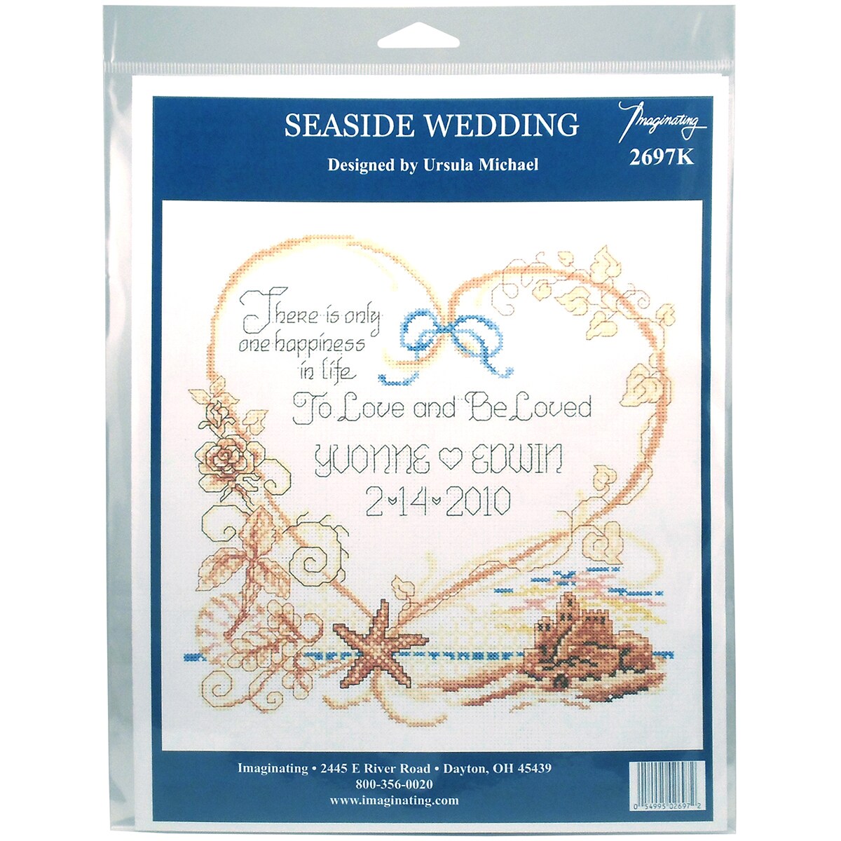 Imaginating Counted Cross Stitch Kit 7.5"X8"-Seaside Wedding Record