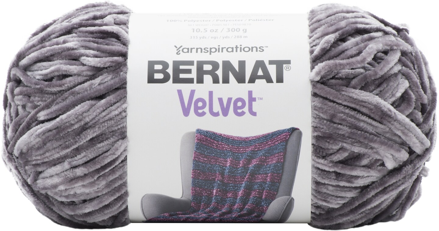 Bernat Velvet Yarn Vapor Gray Michaels