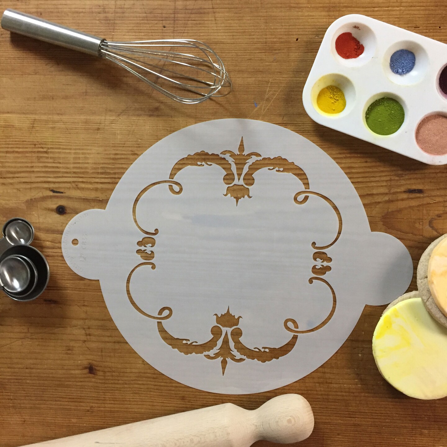 Luciana: Italian Martha Stewart Weddings Series Cake Stencil | C833 by Designer Stencils | Cake Decorating Tools | Baking Stencils for Royal Icing, Airbrush, Dusting Powder | Reusable Plastic Food Grade Stencil for Cakes | Easy to Use &#x26; Clean Stencil