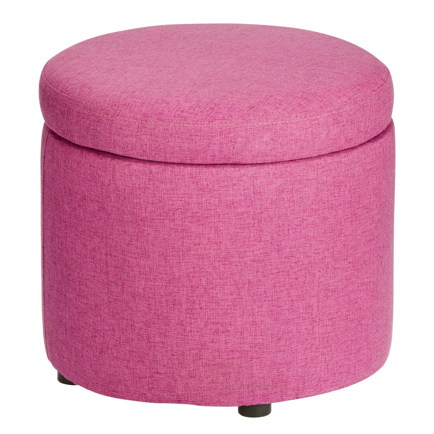 mDesign Modern Small Round Footstool Storage Ottoman Furniture Seat