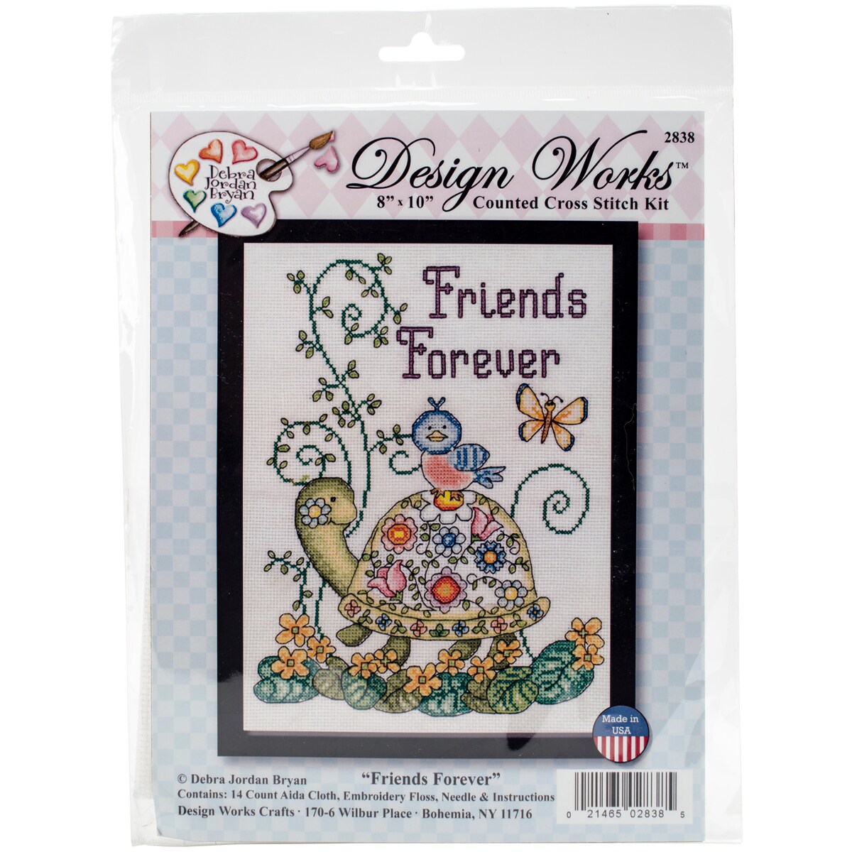 Design Works Counted Cross Stitch Kit 8&#x22;X10&#x22;-Friends Forever - Turtle (14 Count)
