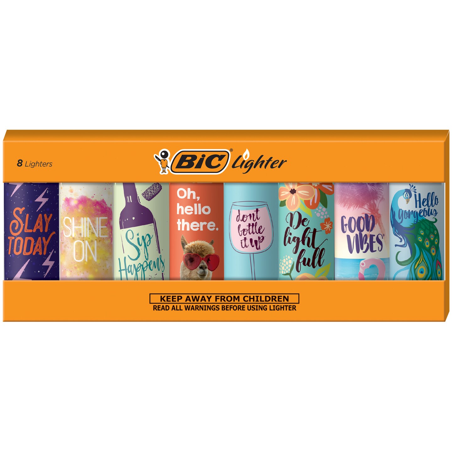BIC Special Edition Lighter, Various Designs, 8-Count Pack