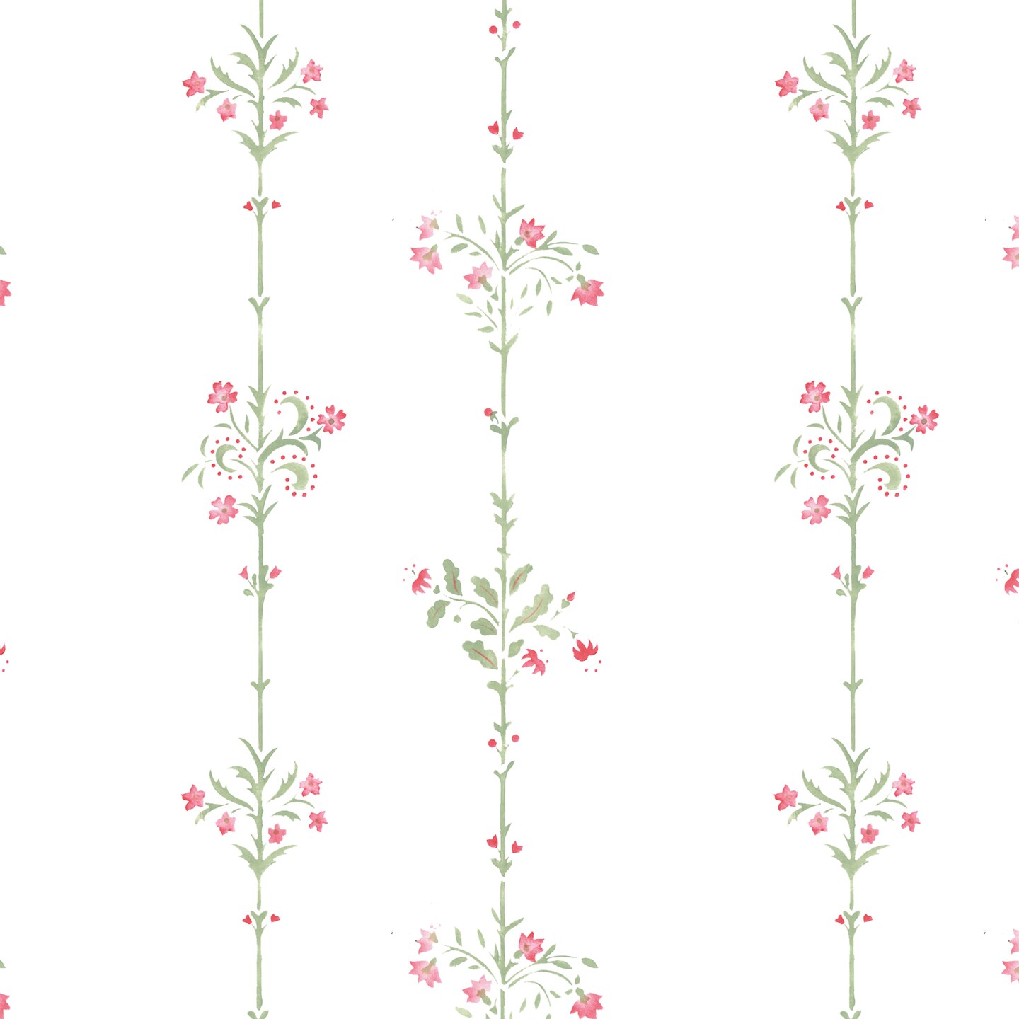 Floral Stripe Wallpaper Wall Stencil | 3231 by Designer Stencils | Floral Stencils | Reusable Art Craft Stencils for Painting on Walls, Canvas, Wood | Reusable Plastic Paint Stencil for Home Makeover | Easy to Use &#x26; Clean Art Stencil