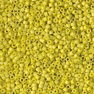 Miyuki Delica Bead 11/0, DB2283, Matte Opaque Glazed Citron, 5 grams