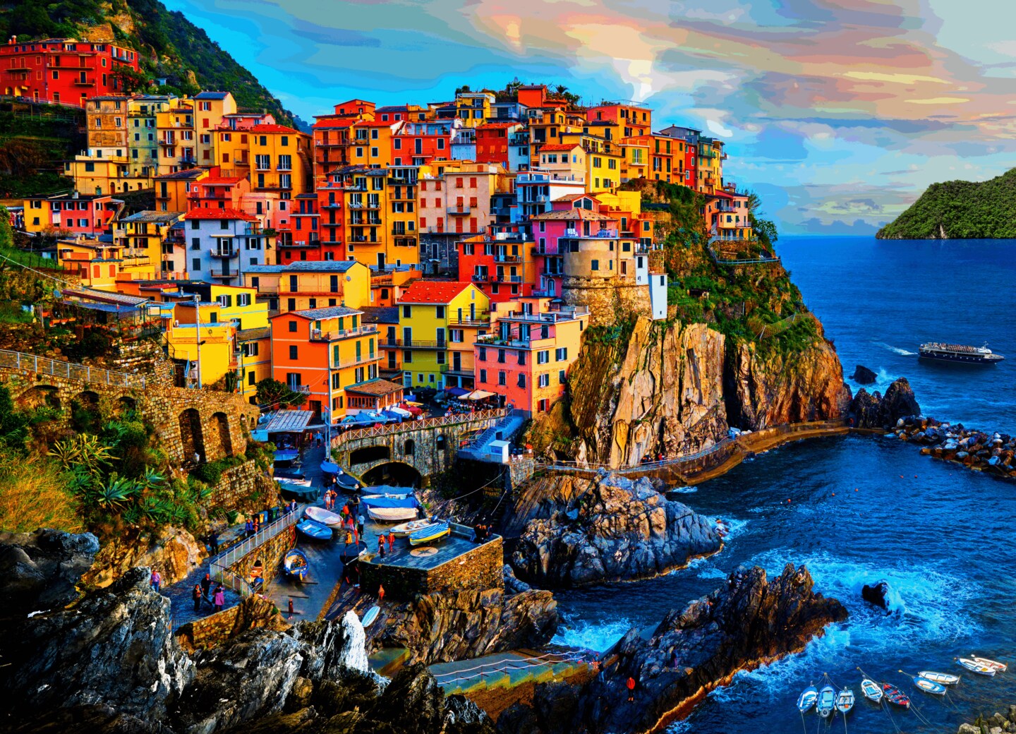 Brain Tree - Cinque Terre Jigsaw Puzzles 1000 Piece