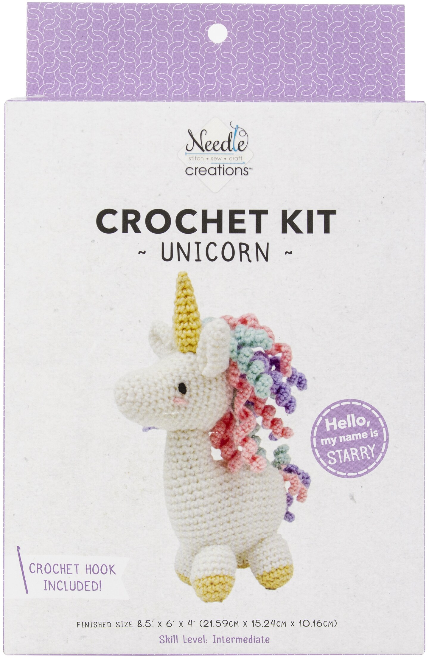 Fabric Editions Stitchin Kidz Crochet Kit -Unicorn