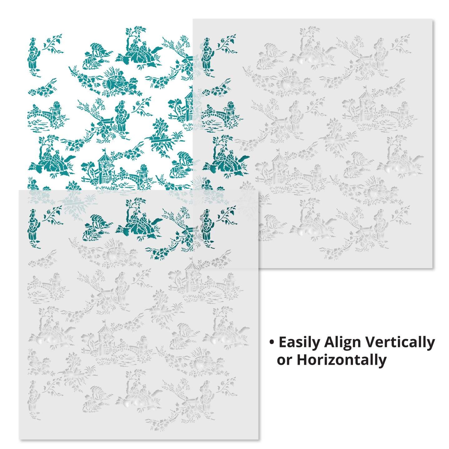 Toile Wallpaper Wall Stencil | 3545 by Designer Stencils | Pattern Stencils |