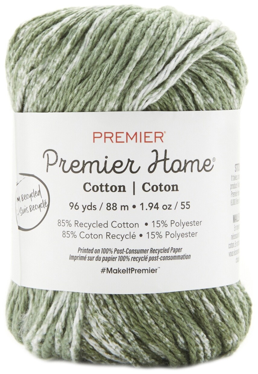 Premier Home Cotton Multi Yarn-Moss Green Splash