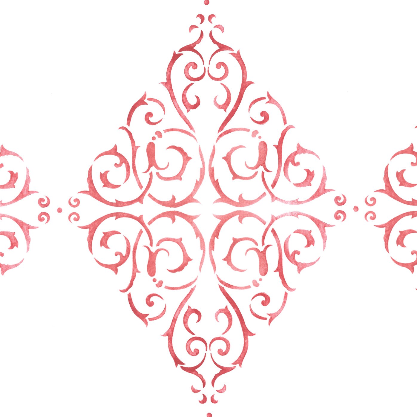 Diamond Medallion Wall Stencil | 3417 by Designer Stencils | Mandala & Medallion Stencils |