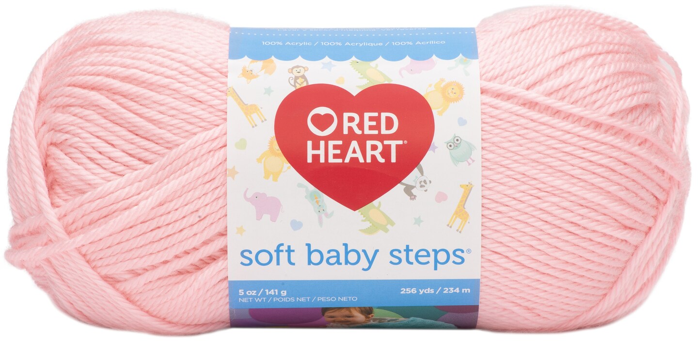Red Heart Soft Baby Steps Yarn-Baby Pink