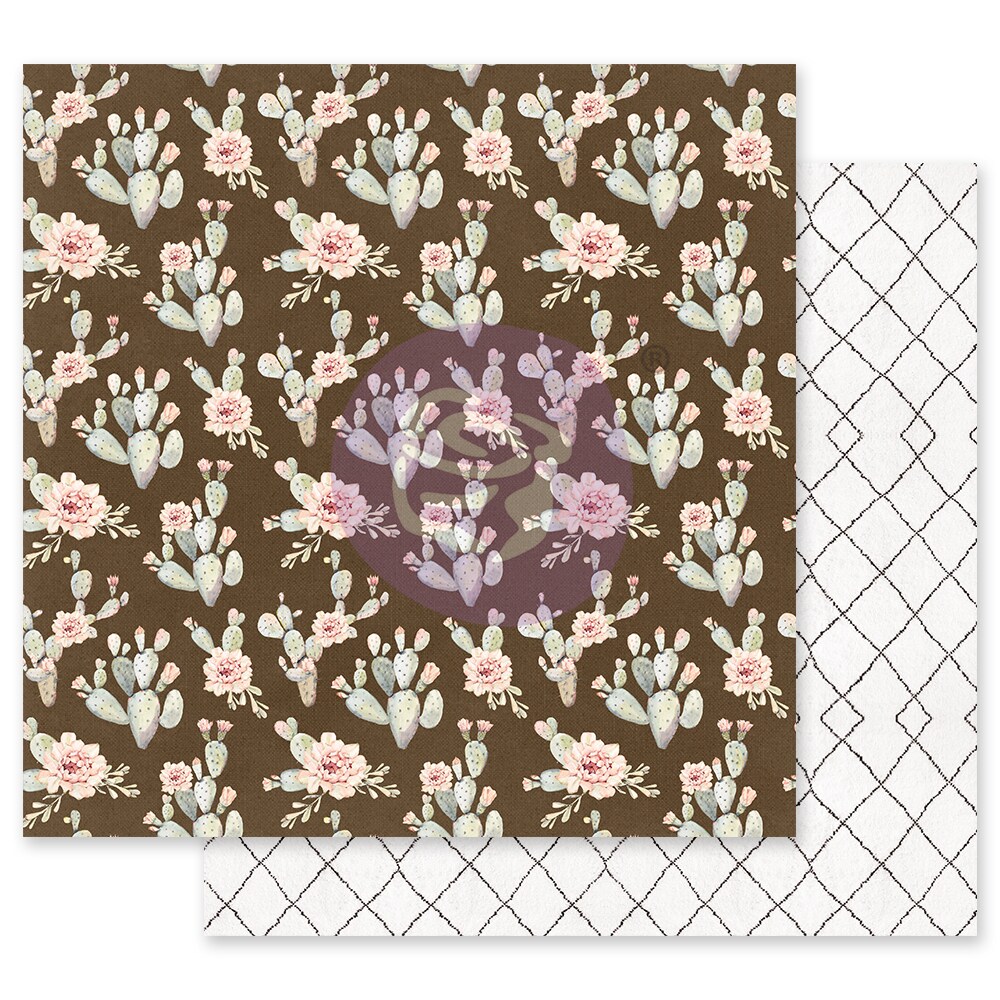 Prima Marketing Inc Golden Desert Collection 12x12 Sheet - Desert Blooming - W/ Foil Details 655350849559 (10 SHEETS)